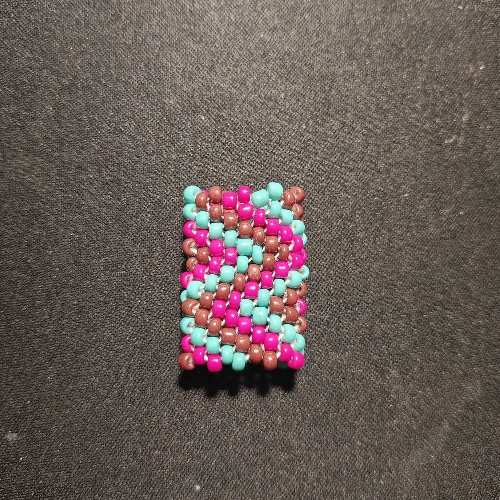 Dreadlock Bead Handmade Pink Blue Zigzag Seed Bead Hair Jewelry Peyote Loc Charm